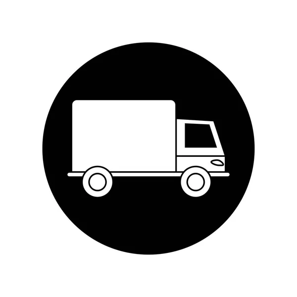 Isolated truck silhouette design — Stock Vector