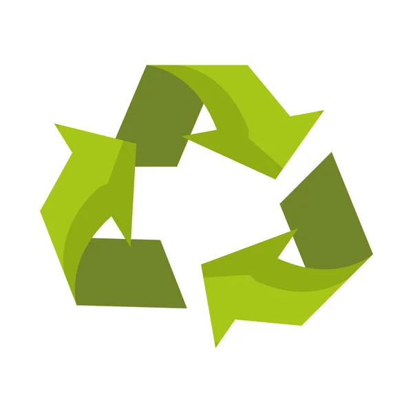 Diseño de letreros de reciclaje ecológico aislado — Archivo Imágenes Vectoriales