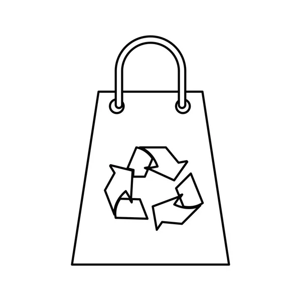 Design de saco de reciclagem eco isolado — Vetor de Stock