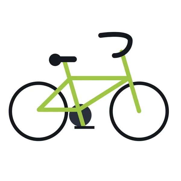Απομονωμένη ποδήλατο και σχεδιασμός υγιεινού τρόπου ζωής — Διανυσματικό Αρχείο