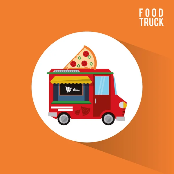 Buntes Food-Truck-Design — Stockvektor