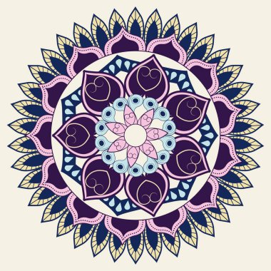 Renkli mandale tasarım