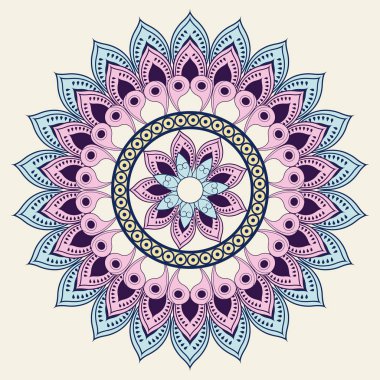 Renkli mandale tasarım