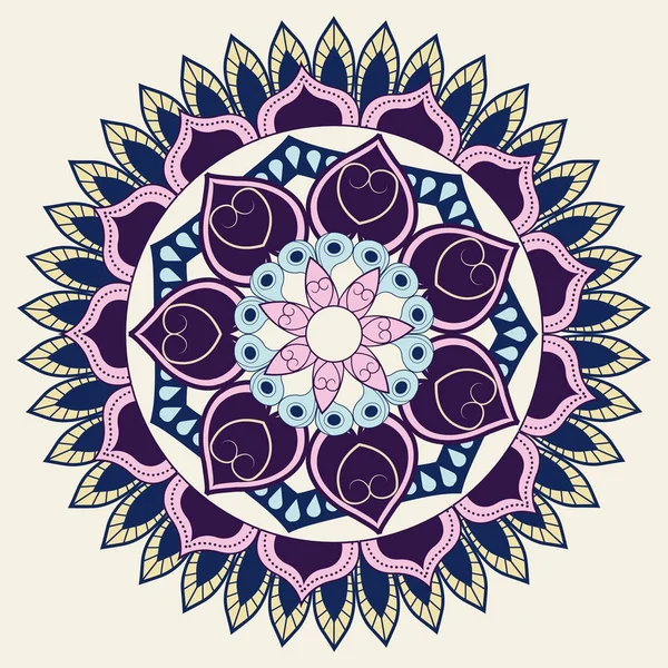 Diseño mandale colorido — Archivo Imágenes Vectoriales