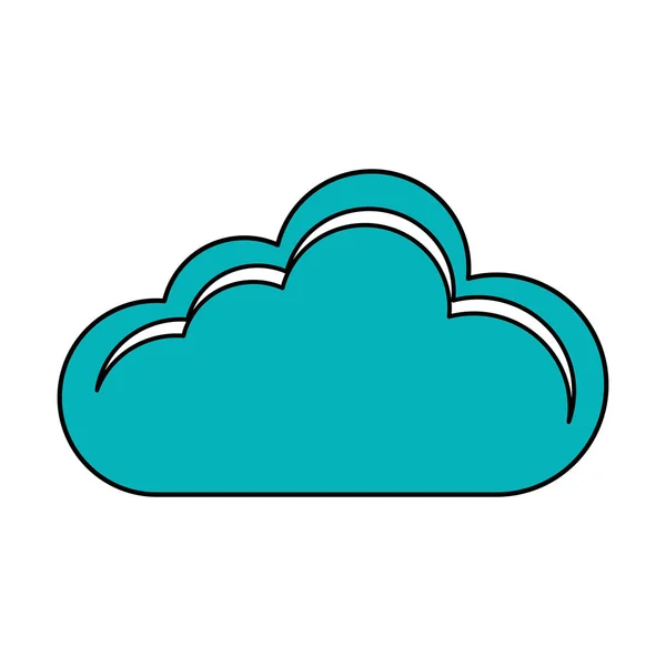 Diseño de forma de nube aislada — Vector de stock