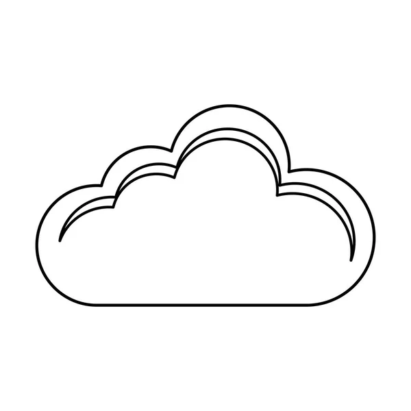 Diseño de forma de nube aislada — Vector de stock