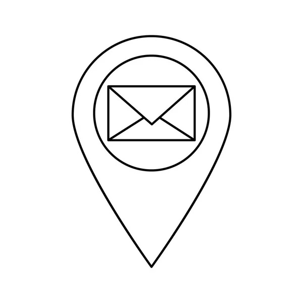 隔离的电子邮件信封设计 — 图库矢量图片