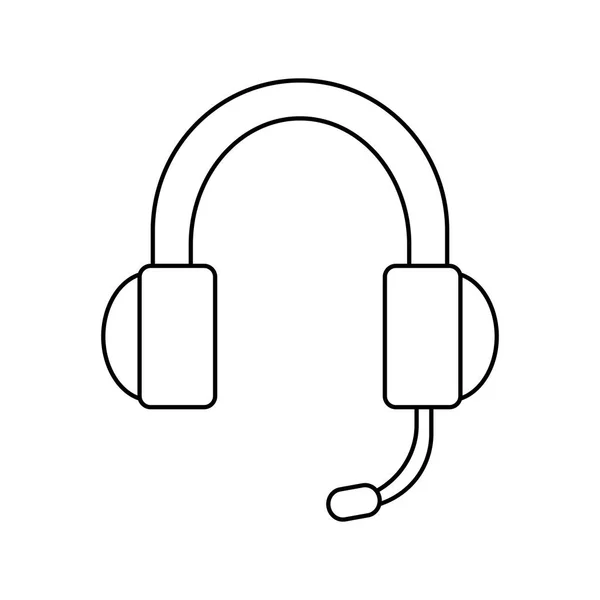 Diseño de auriculares aislados — Vector de stock