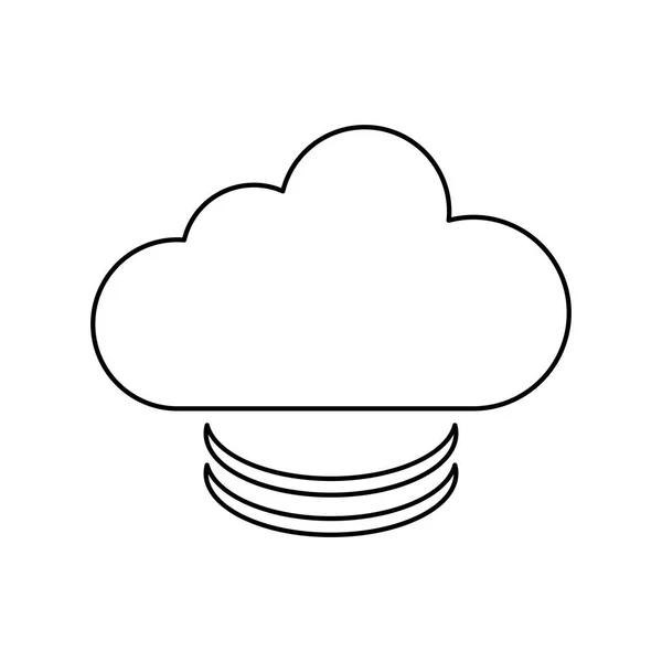 Isolierte Wolkenform — Stockvektor