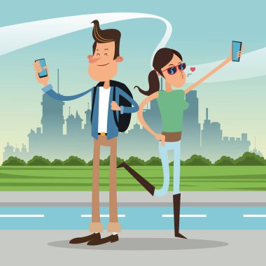 Karikatür ve hareket eden lifestyle tasarım