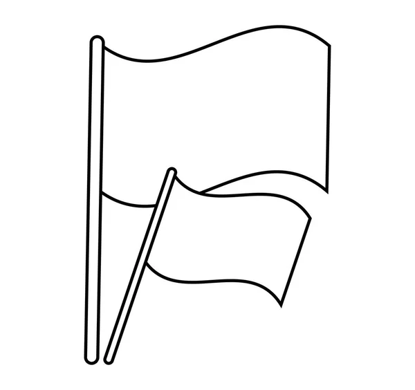 Sport design elszigetelt zászlaja — Stock Vector