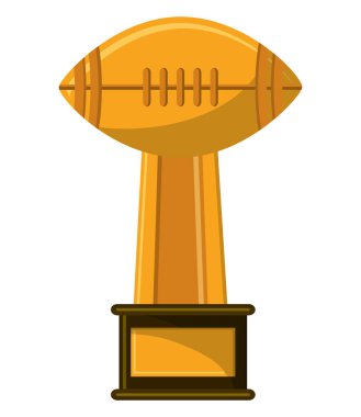 Amerikan futbolu tasarım izole kupa