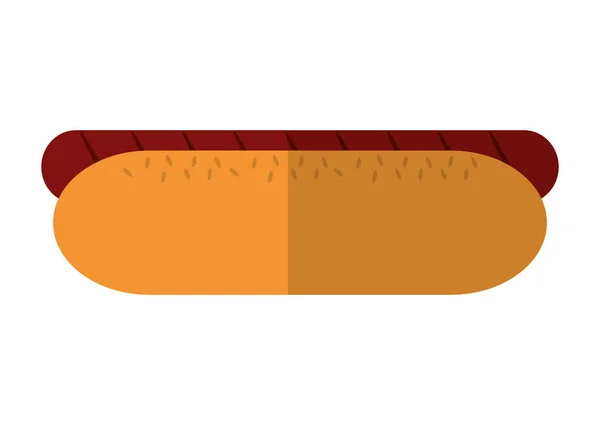 Conception isolée d'aliments pour hot-dogs — Image vectorielle