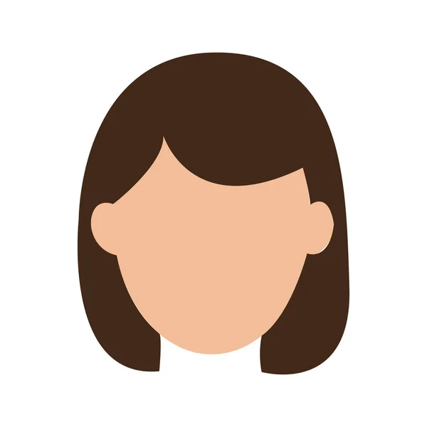 Изолированная женская голова — стоковый вектор