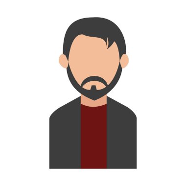 İzole avatar adam tasarım