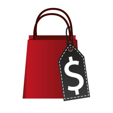 İzole alışveriş çanta tasarımı