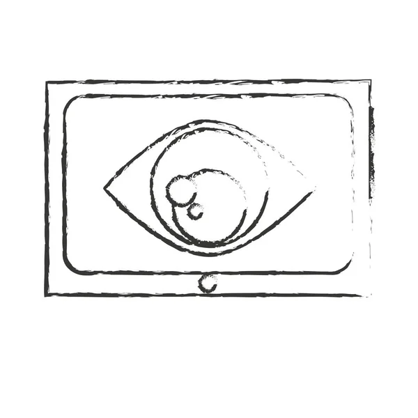 平板电脑设计的孤立的眼里 — 图库矢量图片