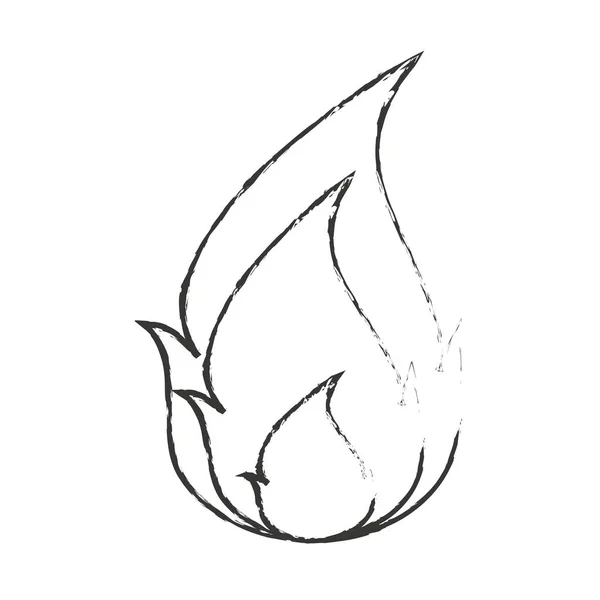 孤立した炎のデザイン — ストックベクタ