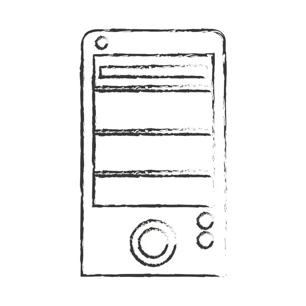 Design isolato del dispositivo cpu — Vettoriale Stock