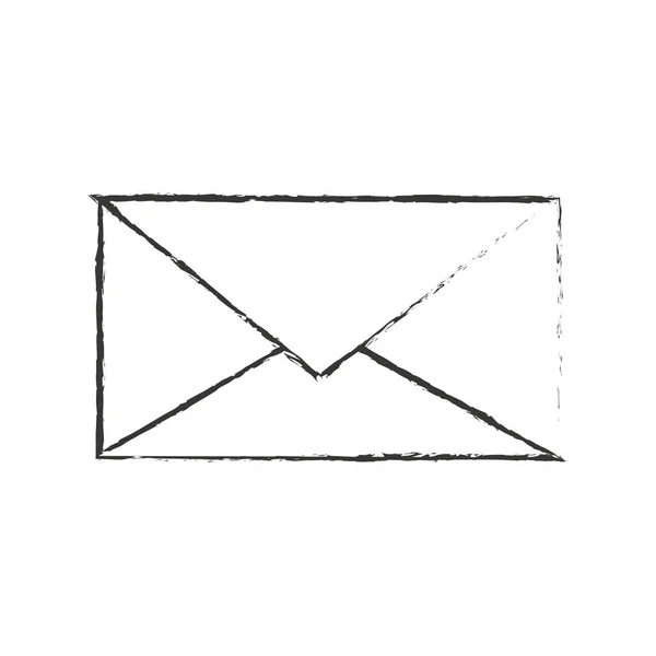 Изолированный дизайн конверта электронной почты — стоковый вектор