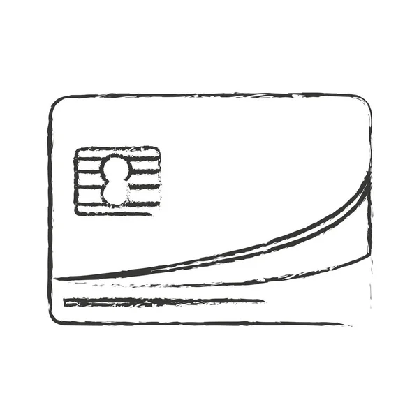Изолированный дизайн кредитной карты — стоковый вектор
