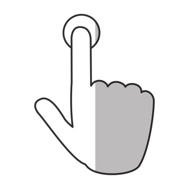 İzole insan eli değmek