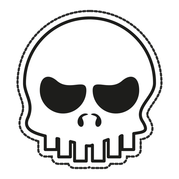 Geïsoleerde schedel cartoon design — Stockvector