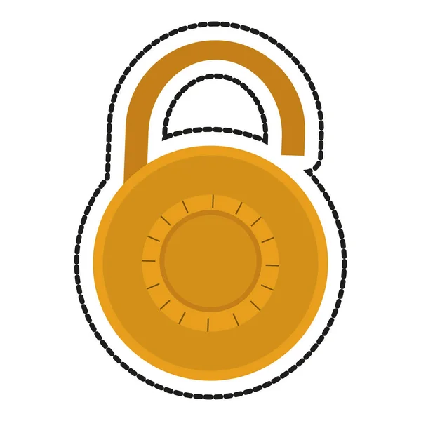 Isolated padlock design — Stock Vector