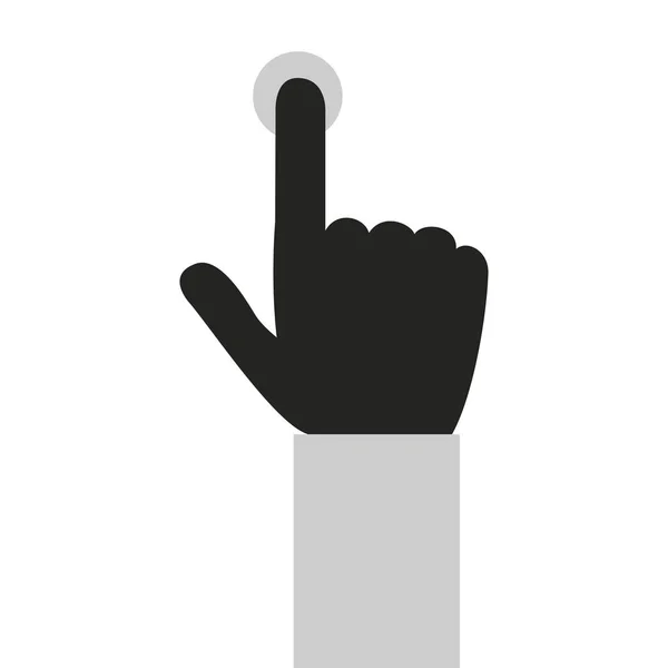Isolierte menschliche Hand Touch-Design — Stockvektor