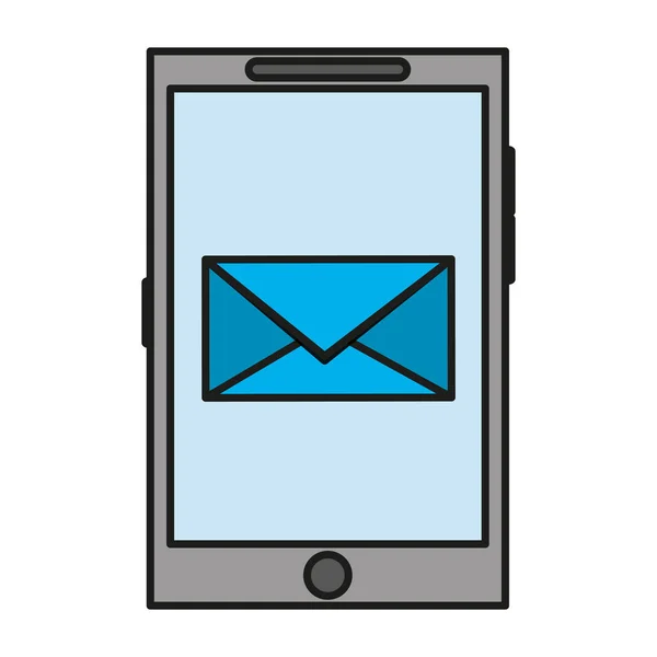 Umschlag im Smartphone-Gerätedesign — Stockvektor