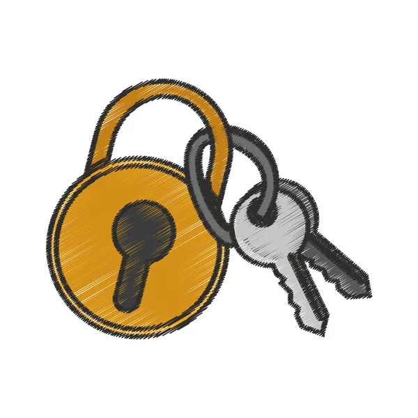 Isolated keys and padlock design — Stock Vector