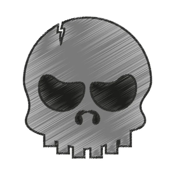 Isolierte Totenkopf Cartoon-Design — Stockvektor