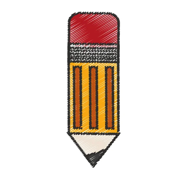 Diseño de herramienta de lápiz aislado — Vector de stock