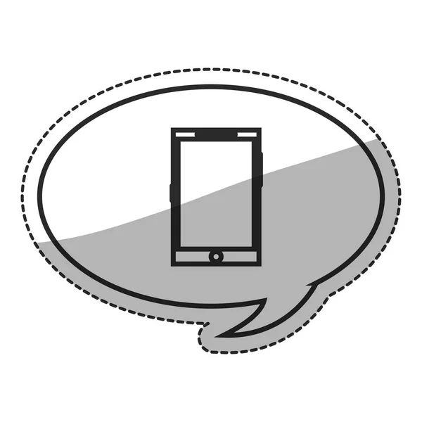 Smartphone belső rész a buborék design — Stock Vector