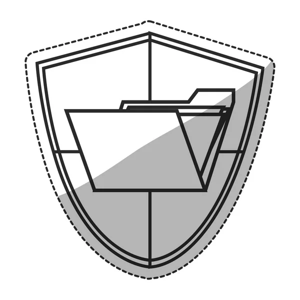 Archivo aislado dentro del diseño del escudo — Archivo Imágenes Vectoriales