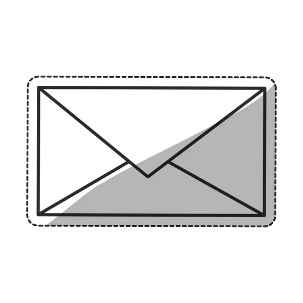 Elszigetelt elektronikus levél boríték design — Stock Vector