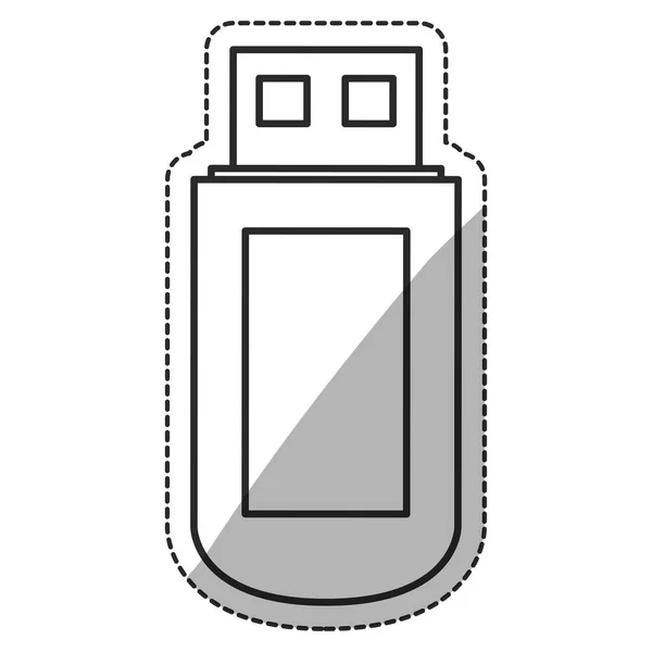 Diseño aislado usb — Vector de stock