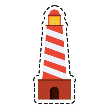 İzole deniz feneri simgesi tasarım