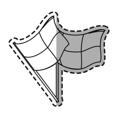 İzole spor bayrak tasarım