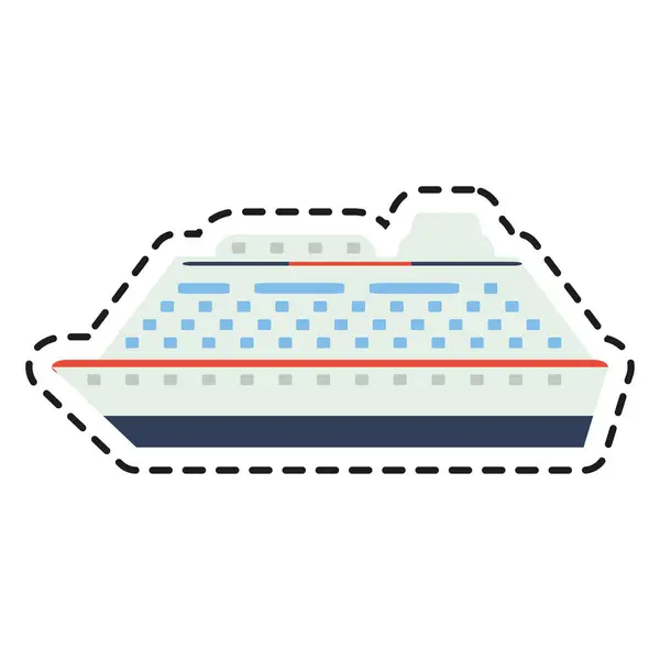 Croisière isolée de conception de voyage — Image vectorielle