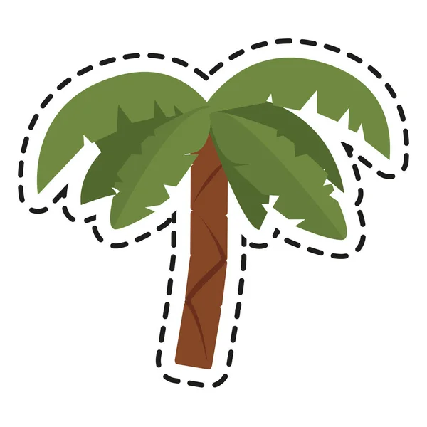 Na białym tle palm tree projekt — Wektor stockowy