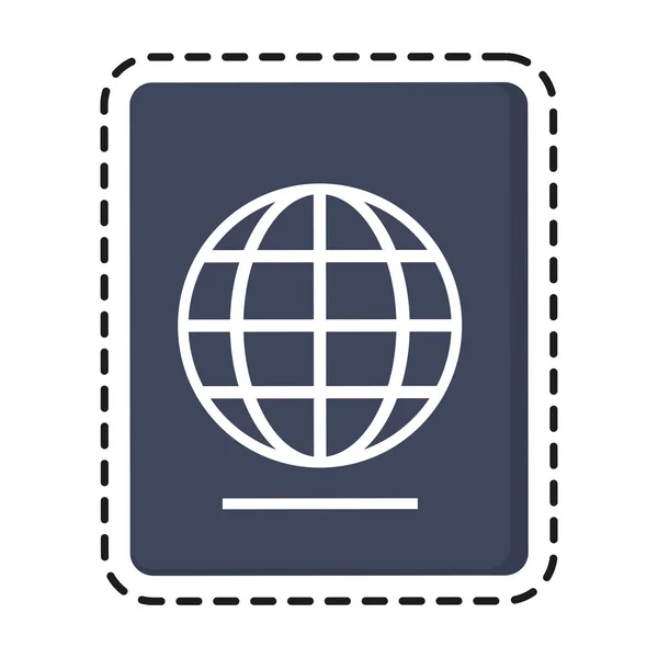 Geïsoleerde paspoort van reizen ontwerp — Stockvector
