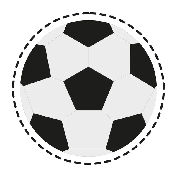 Bola aislada de fútbol diseño deportivo — Vector de stock