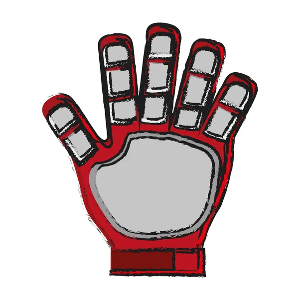 Geïsoleerde handschoen van voetbal ontwerp — Stockvector