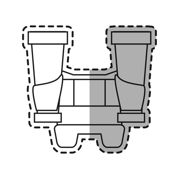 Diseño de objeto binocular aislado — Vector de stock