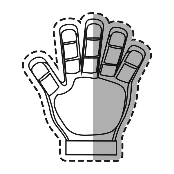 サッカー デザインの分離の手袋 — ストックベクタ