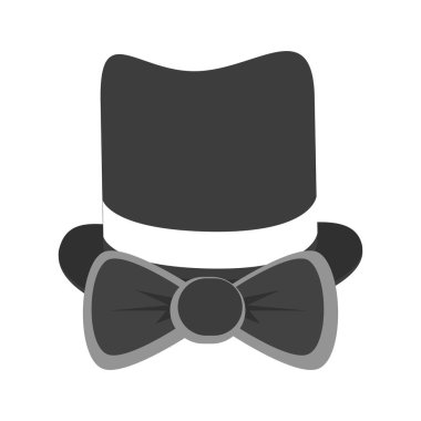 Hipster şapka ve papyon izole