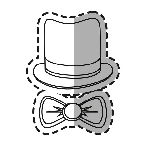 Isolated hat and bowtie design — Stock Vector