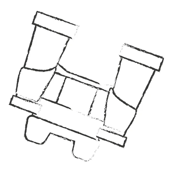 Дизайн изолированного бинокулярного объекта — стоковый вектор