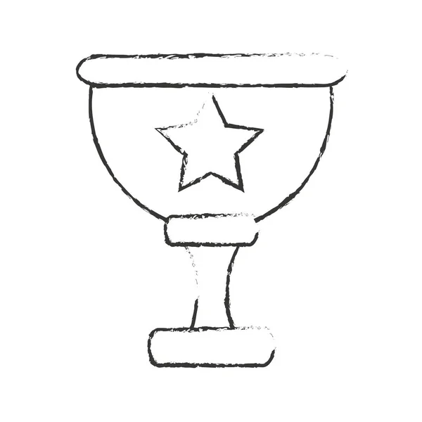 Isolato disegno coppa trofeo — Vettoriale Stock